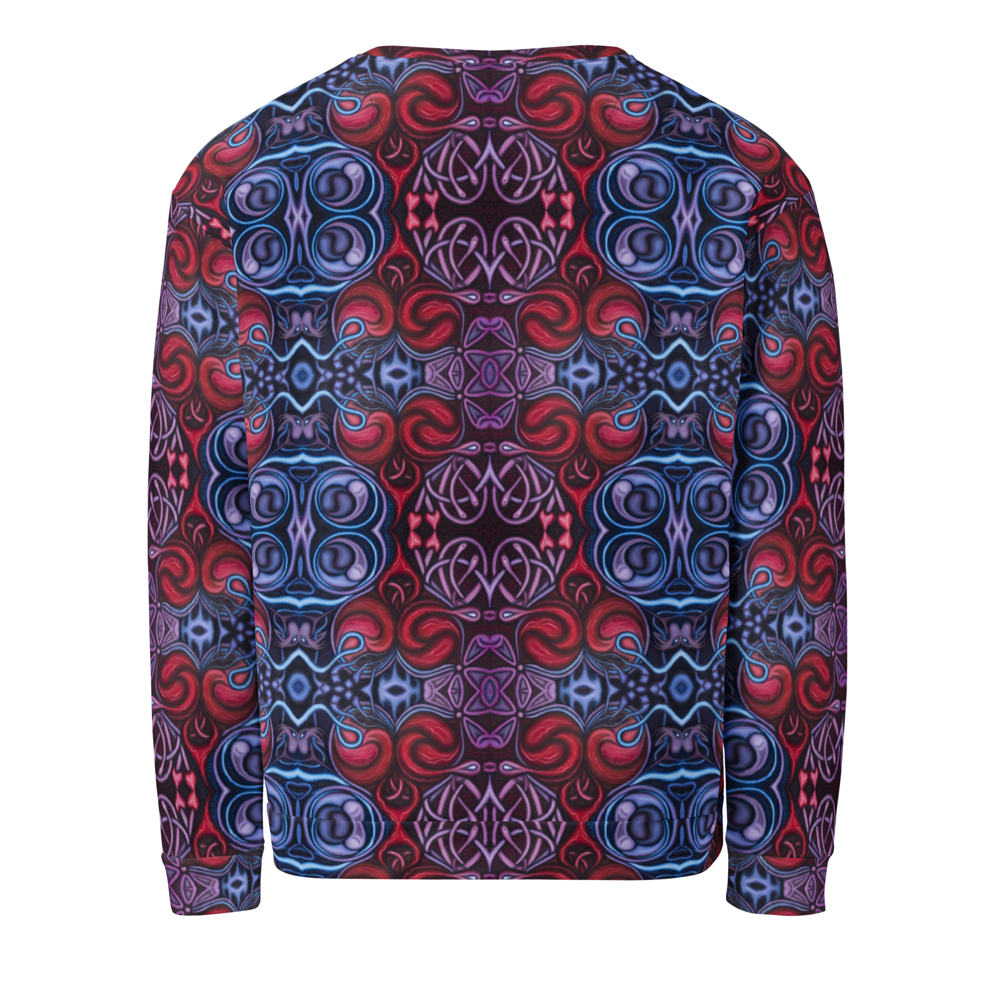 CAVIS Celtic Heart Unisex Sweatshirt, Alternative Red and Blue Long Sleeve Top - Image 37