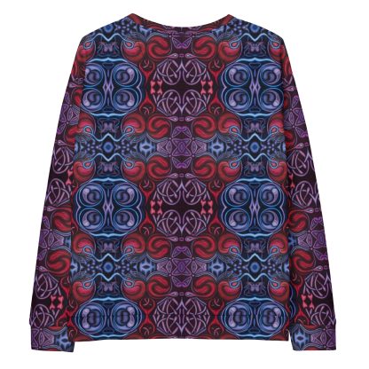 CAVIS Celtic Heart Unisex Sweatshirt, Alternative Red and Blue Long Sleeve Top - Image 40