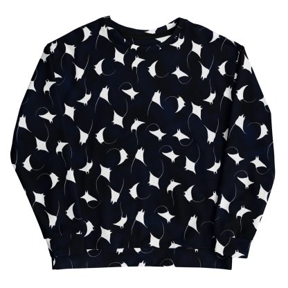 CAVIS Mobula Ray Unisex Sweatshirt, Alternative Devil Rays Goth Fashion Long Sleeve Top - Image 4