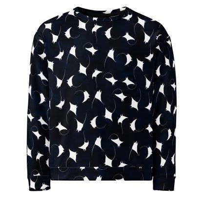 CAVIS Mobula Ray Unisex Sweatshirt, Alternative Devil Rays Goth Fashion Long Sleeve Top - Image 17