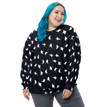 CAVIS Mobula Ray Unisex Sweatshirt, Alternative Devil Rays Goth Fashion Long Sleeve Top - Image 21