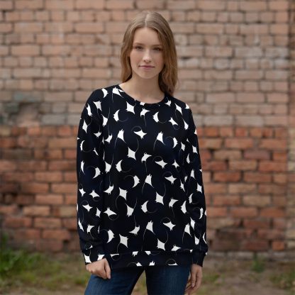 CAVIS Mobula Ray Unisex Sweatshirt, Alternative Devil Rays Goth Fashion Long Sleeve Top - Image 22