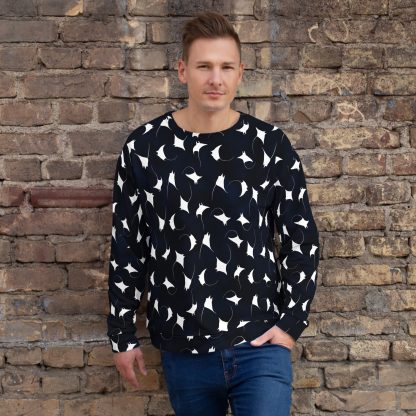 CAVIS Mobula Ray Unisex Sweatshirt, Alternative Devil Rays Goth Fashion Long Sleeve Top - Image 23