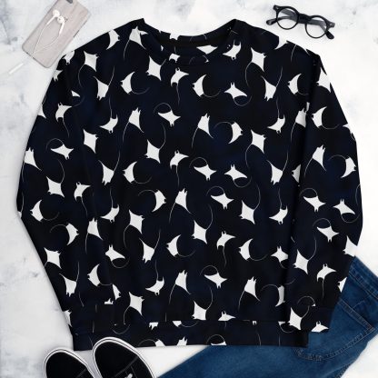 CAVIS Mobula Ray Unisex Sweatshirt, Alternative Devil Rays Goth Fashion Long Sleeve Top - Image 26