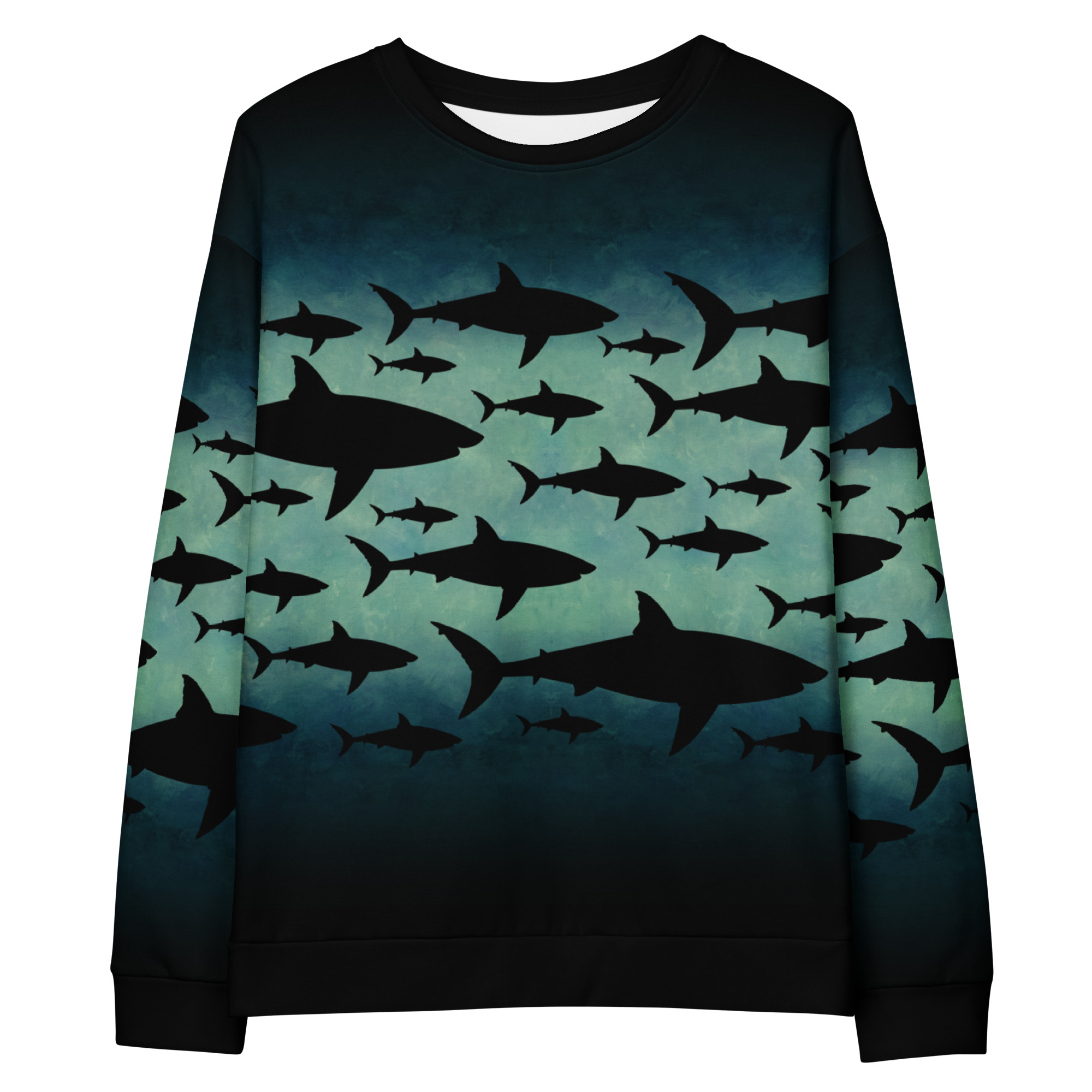 CAVIS a Shark Pattern Unisex Sweatshirt, Alternative Sea Life Long Sleeve Top - Image 17