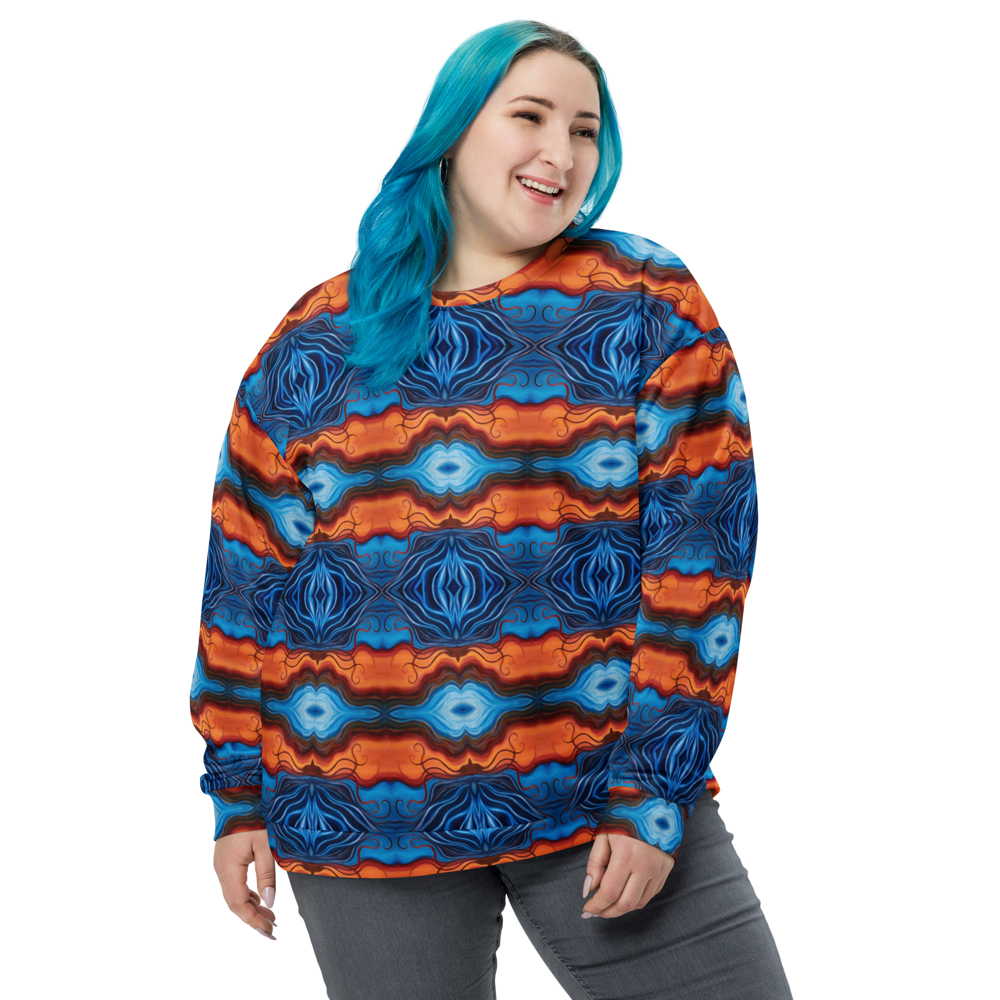 CAVIS Reborn Unisex Sweatshirt, Alternative Psychedelic Long Sleeve Top - Image 22