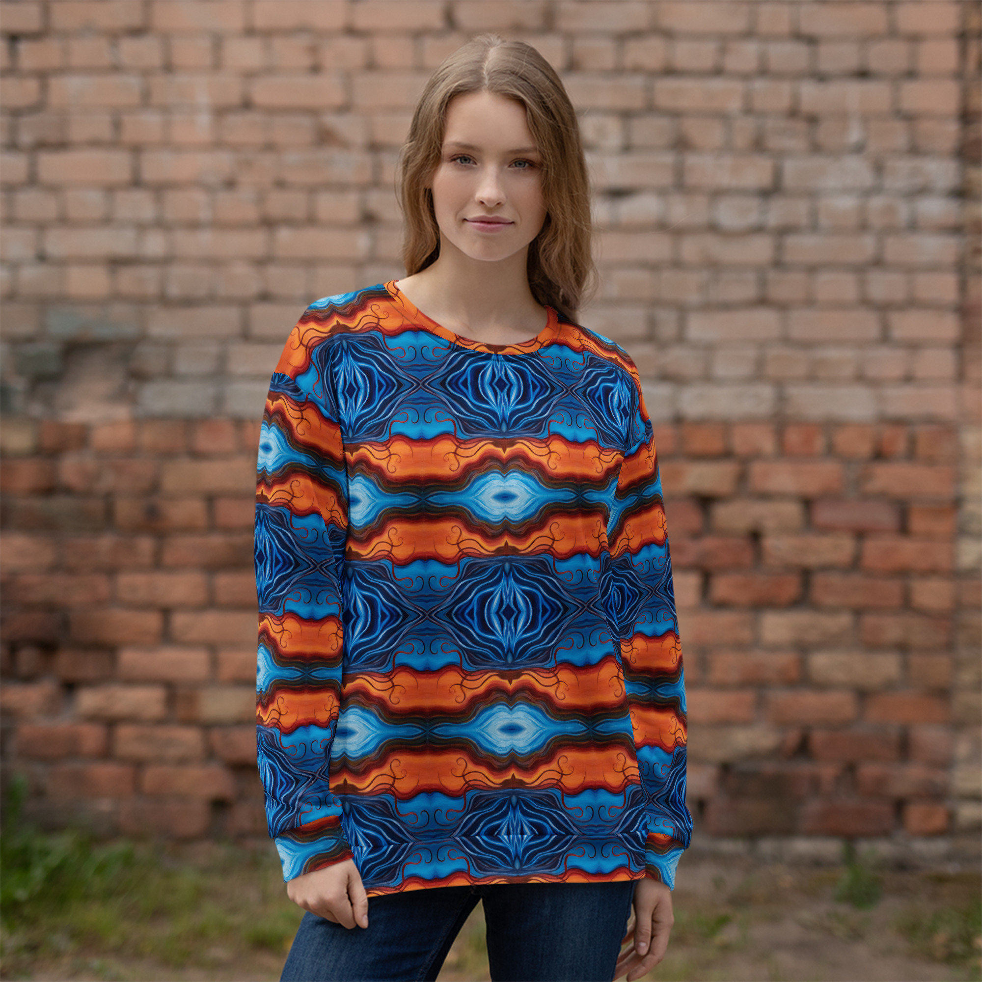 CAVIS Reborn Unisex Sweatshirt, Alternative Psychedelic Long Sleeve Top - Image 23