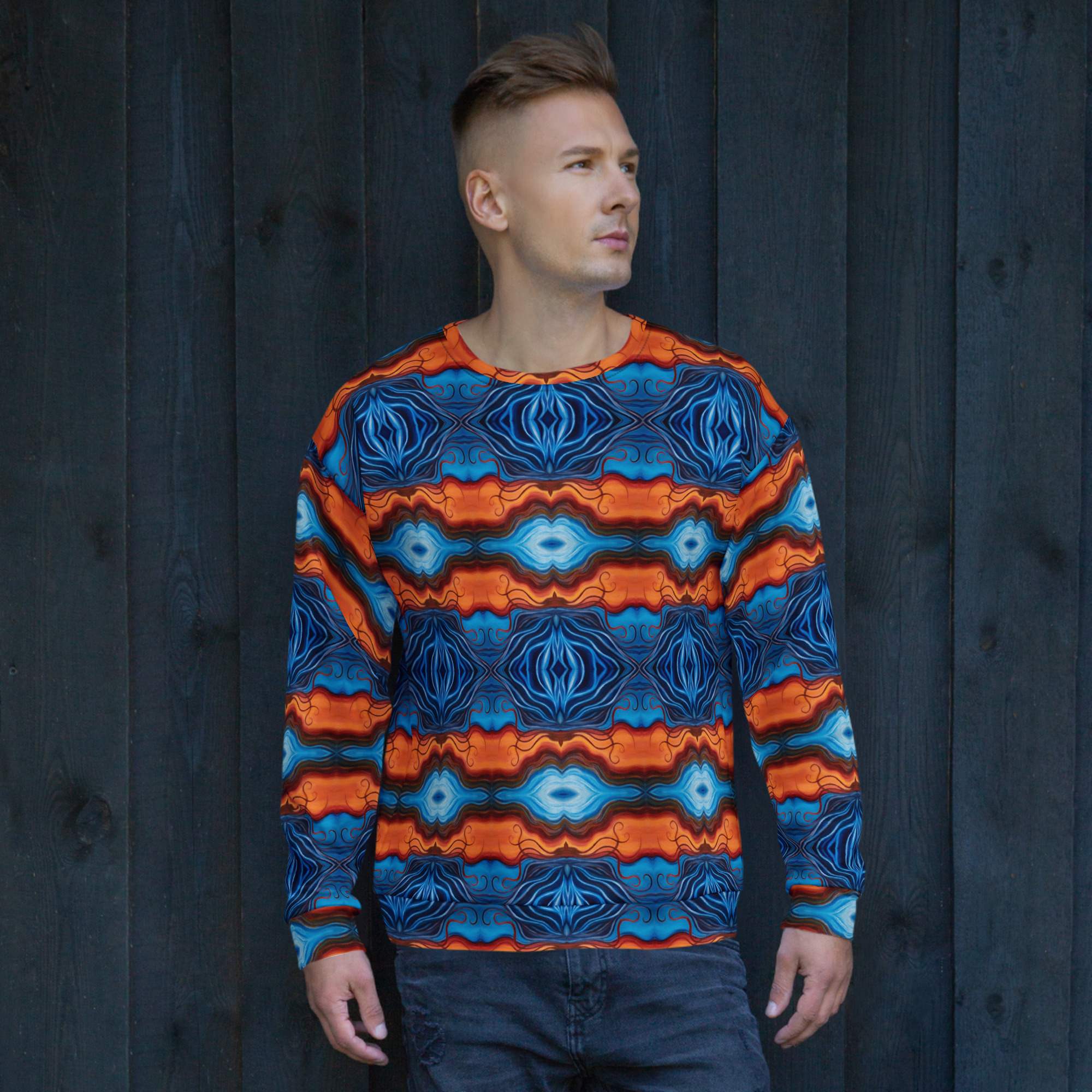 CAVIS Reborn Unisex Sweatshirt, Alternative Psychedelic Long Sleeve Top - Image 24