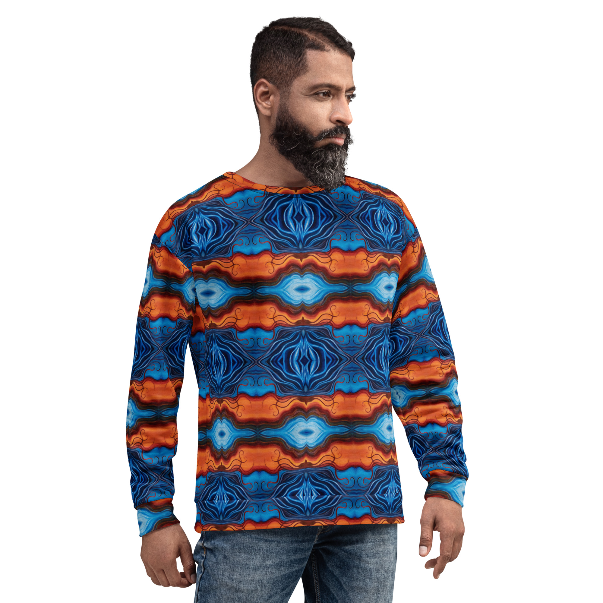 CAVIS Reborn Unisex Sweatshirt, Alternative Psychedelic Long Sleeve Top - Image 25