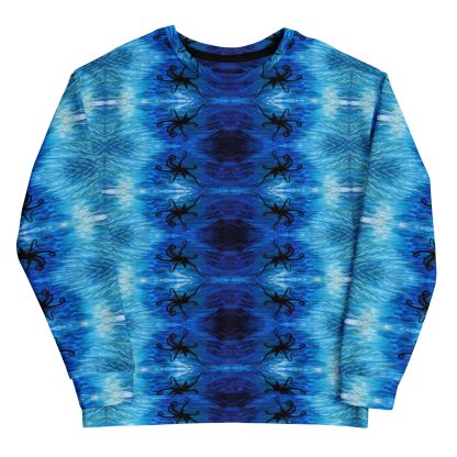 CAVIS Blue Ocean Octopus Unisex Sweatshirt, Alternative Sea Life Long Sleeve Top - Image 5