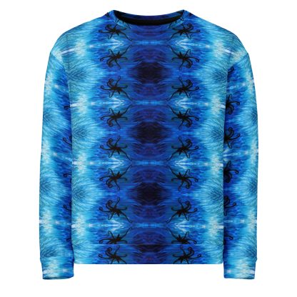 CAVIS Blue Ocean Octopus Unisex Sweatshirt, Alternative Sea Life Long Sleeve Top - Image 15