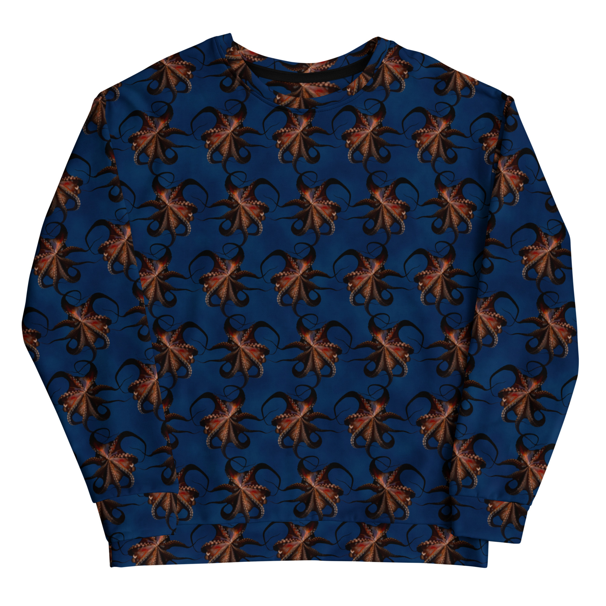 CAVIS Flying Octopus Unisex Sweatshirt, Alternative Sea Life Long Sleeve Top - Image 9