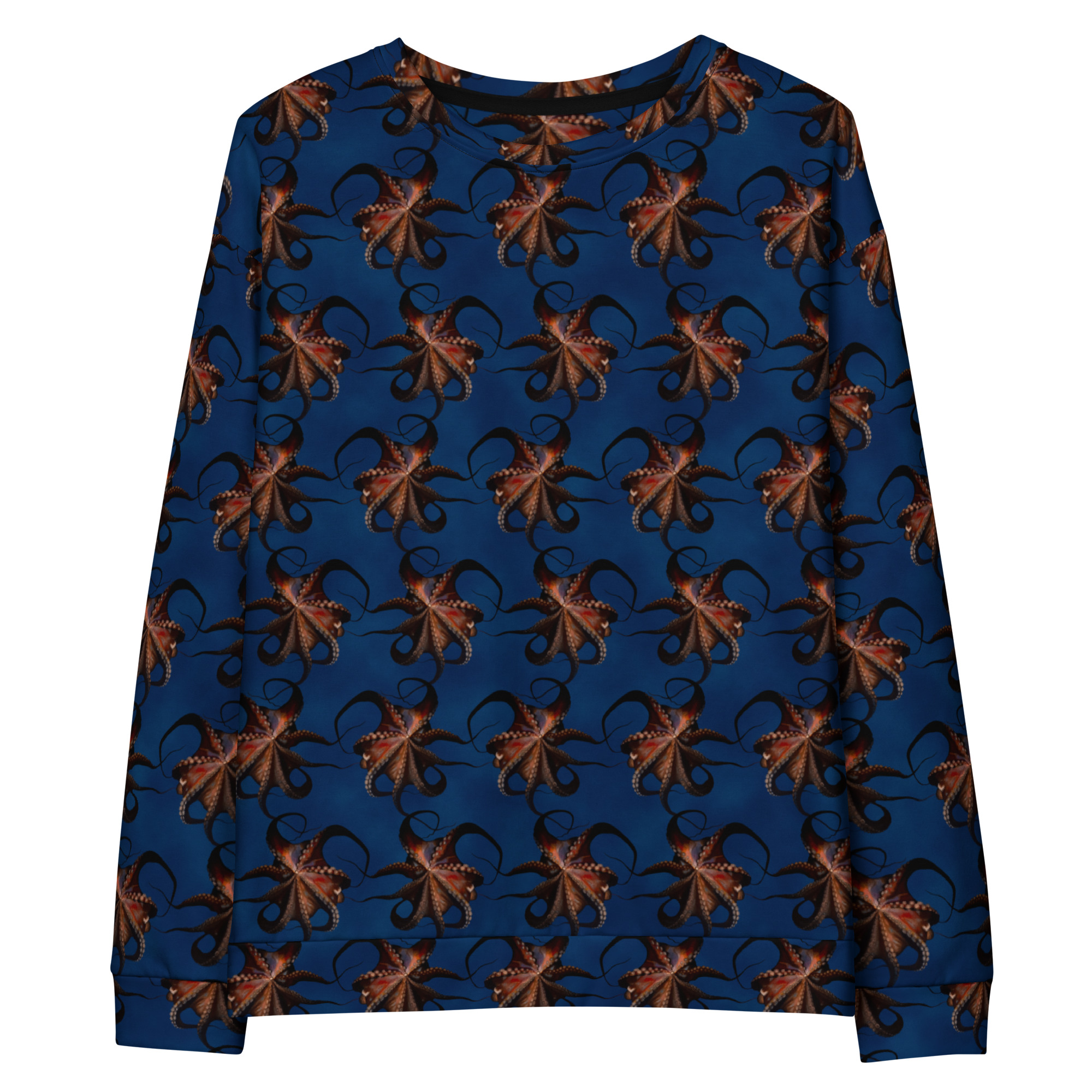 CAVIS Flying Octopus Unisex Sweatshirt, Alternative Sea Life Long Sleeve Top - Image 19