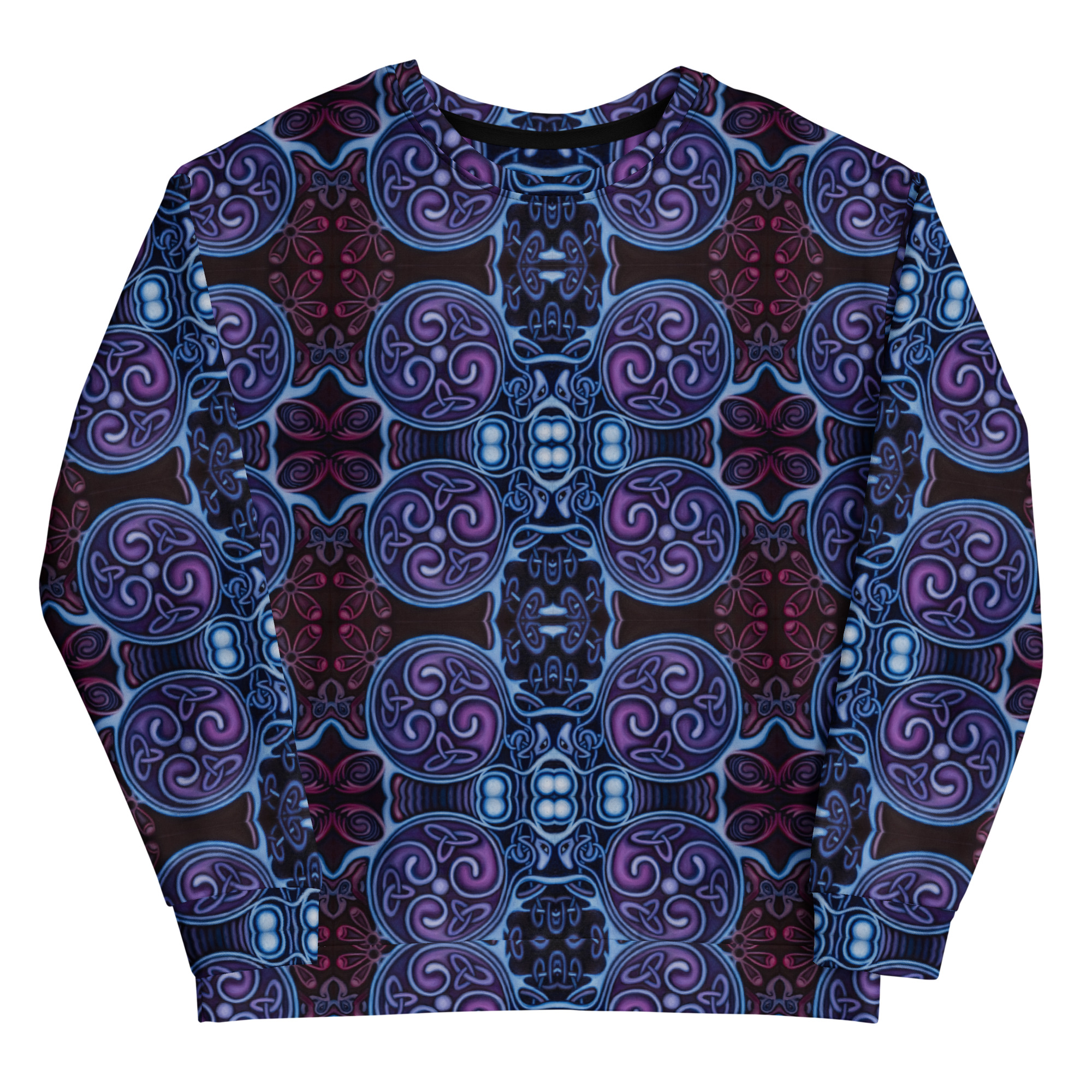 CAVIS Celtic Soul Unisex Sweatshirt, Alternative Blue and Purple Long Sleeve Top - Image 8