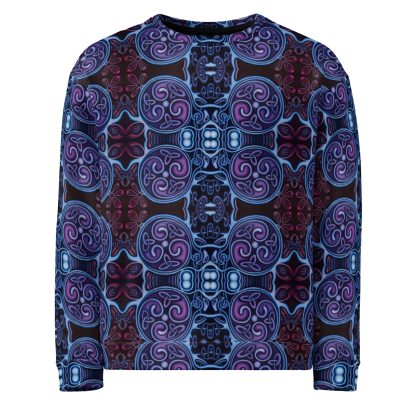 CAVIS Celtic Soul Unisex Sweatshirt, Alternative Blue and Purple Long Sleeve Top - Image 19