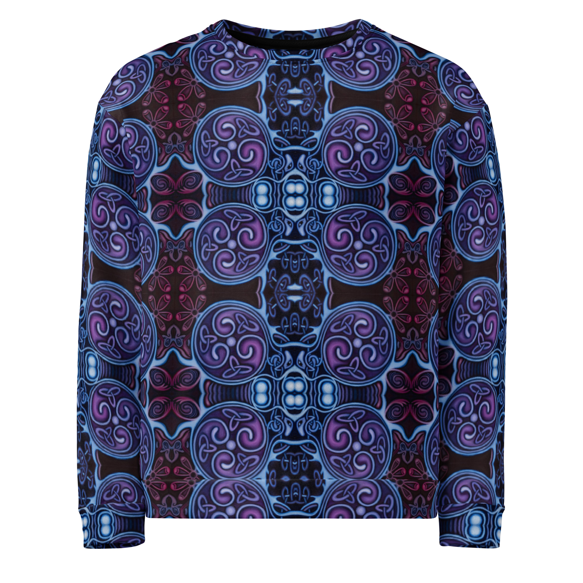 CAVIS Celtic Soul Unisex Sweatshirt, Alternative Blue and Purple Long Sleeve Top - Image 19