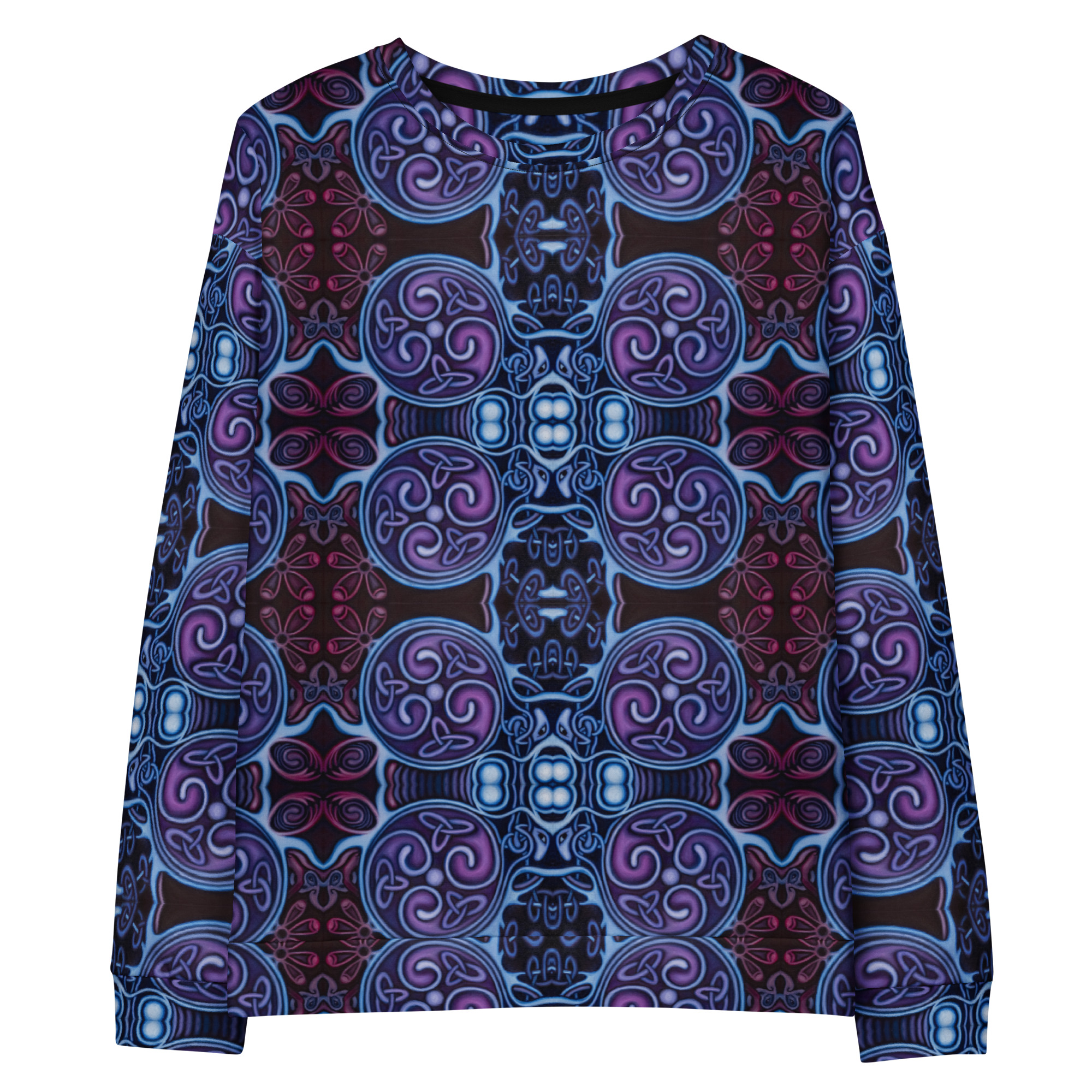 CAVIS Celtic Soul Unisex Sweatshirt, Alternative Blue and Purple Long Sleeve Top - Image 20