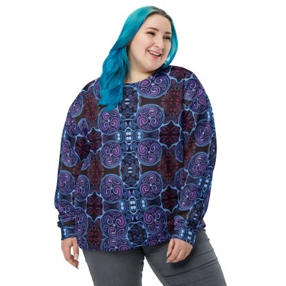 CAVIS Celtic Soul Unisex Sweatshirt, Alternative Blue and Purple Long Sleeve Top - Image 22