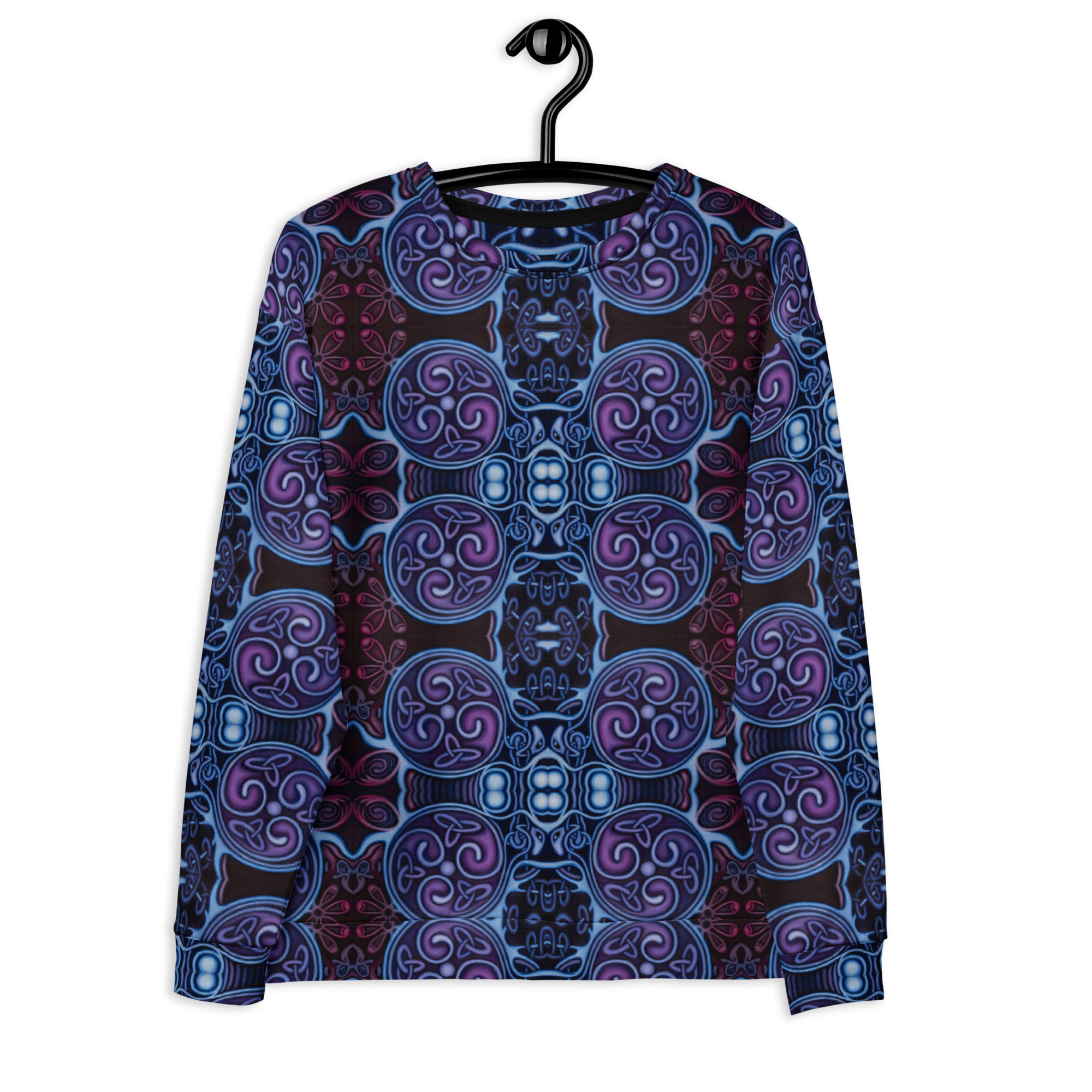 CAVIS Celtic Soul Unisex Sweatshirt, Alternative Blue and Purple Long Sleeve Top - Image 25