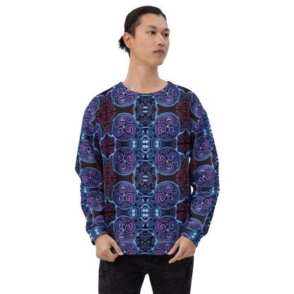 CAVIS Celtic Soul Unisex Sweatshirt, Alternative Blue and Purple Long Sleeve Top - Image 27