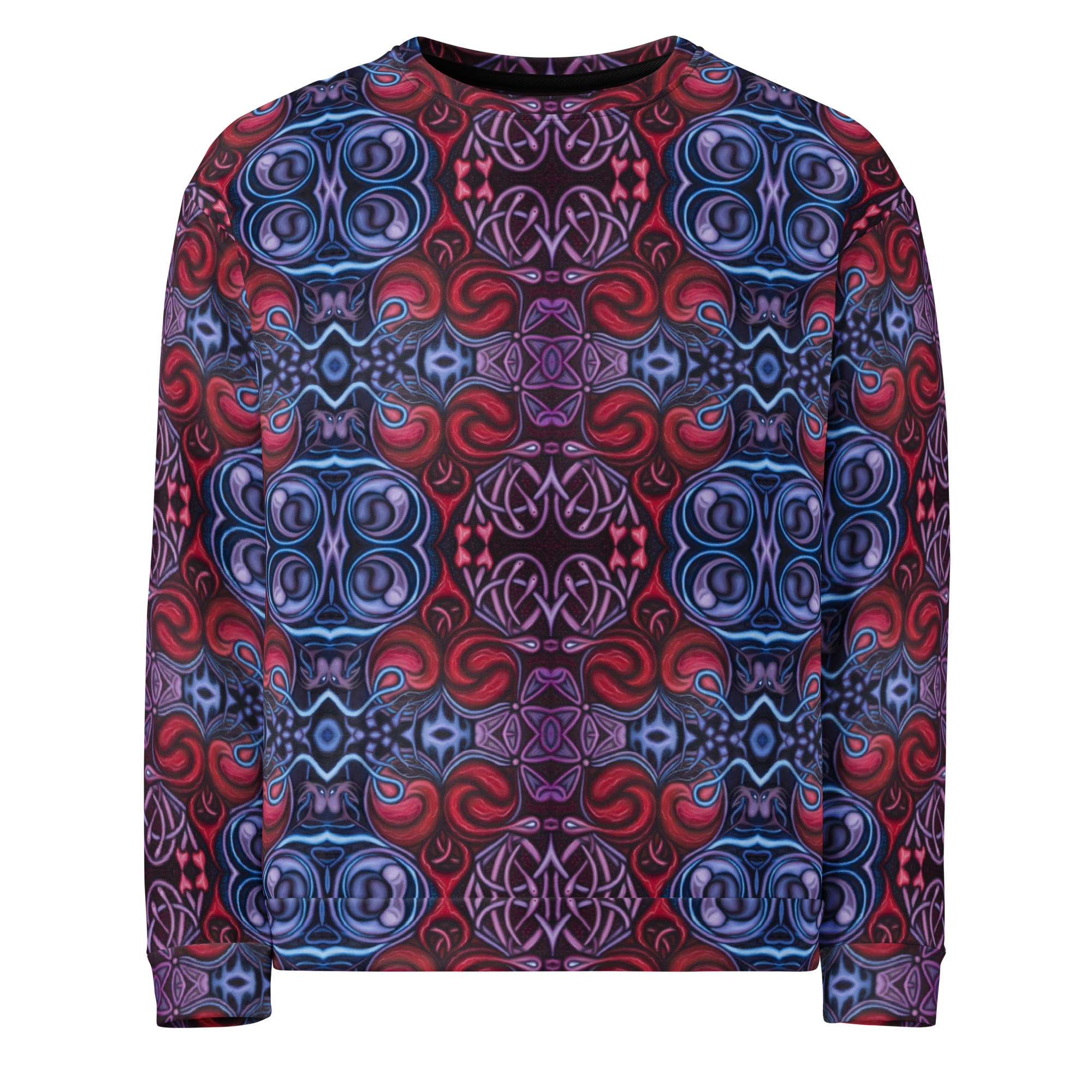 CAVIS Celtic Heart Unisex Sweatshirt, Alternative Red and Blue Long Sleeve Top - Image 18