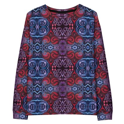 CAVIS Celtic Heart Unisex Sweatshirt, Alternative Red and Blue Long Sleeve Top - Image 19