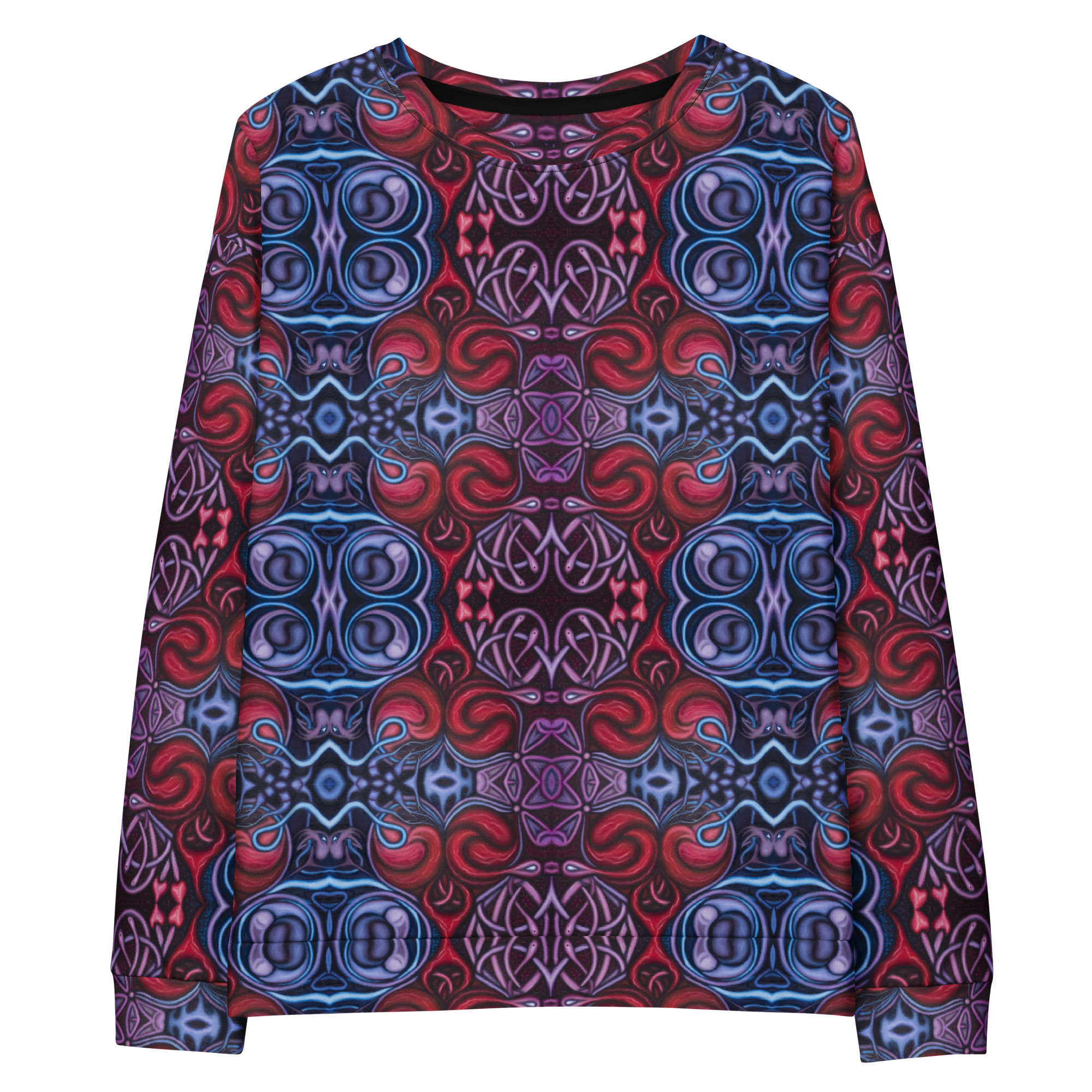 CAVIS Celtic Heart Unisex Sweatshirt, Alternative Red and Blue Long Sleeve Top - Image 19