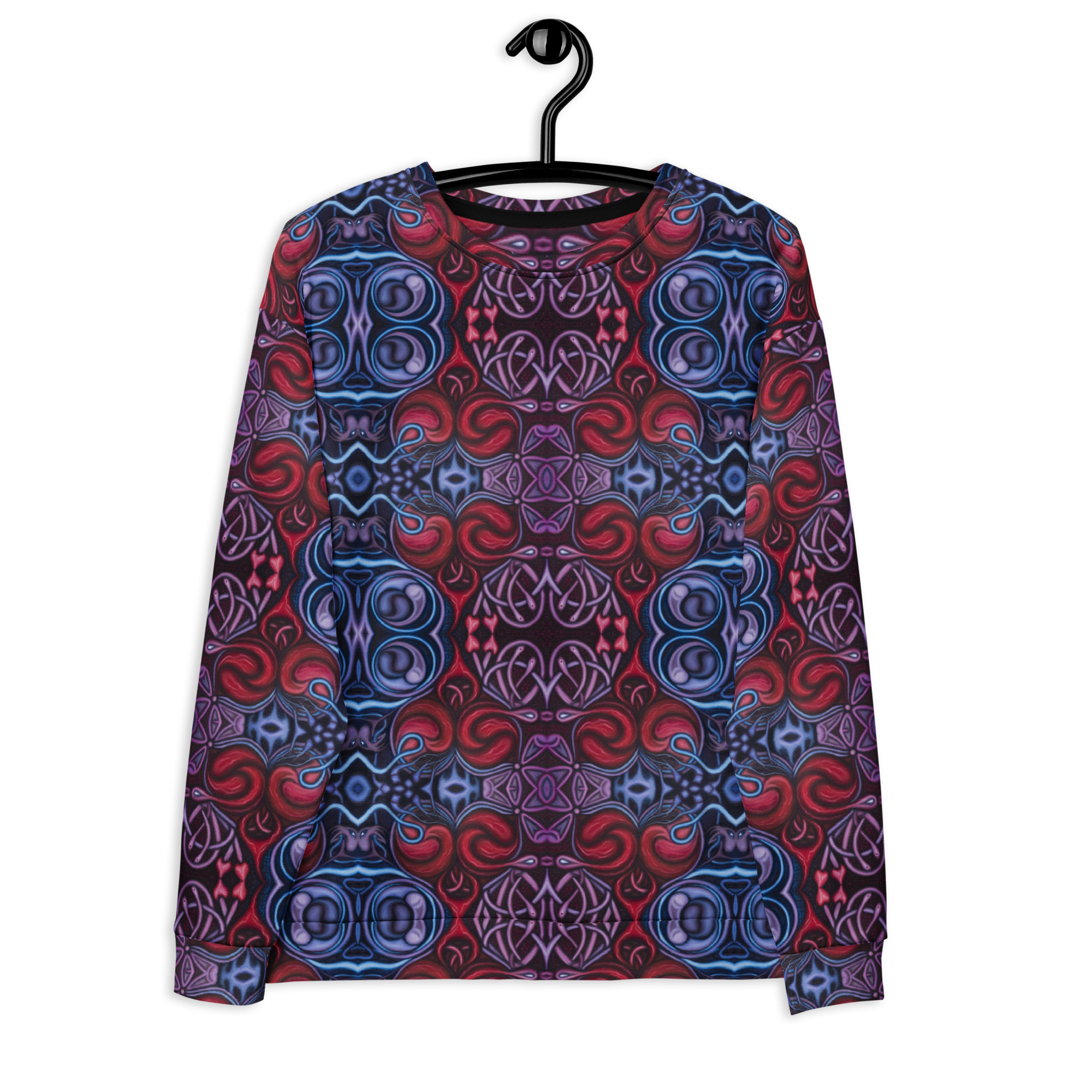 CAVIS Celtic Heart Unisex Sweatshirt, Alternative Red and Blue Long Sleeve Top - Image 26