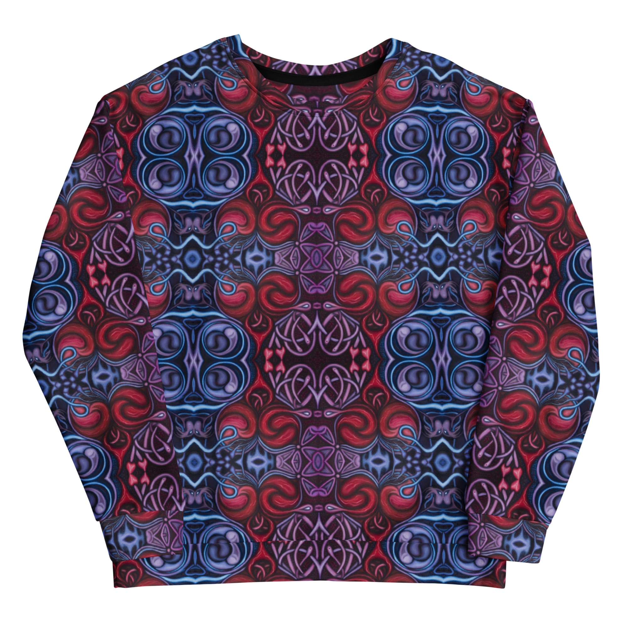 CAVIS Celtic Heart Unisex Sweatshirt, Alternative Red and Blue Long Sleeve Top - Image 29