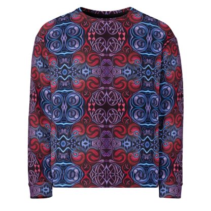 CAVIS Celtic Heart Unisex Sweatshirt, Alternative Red and Blue Long Sleeve Top - Image 41