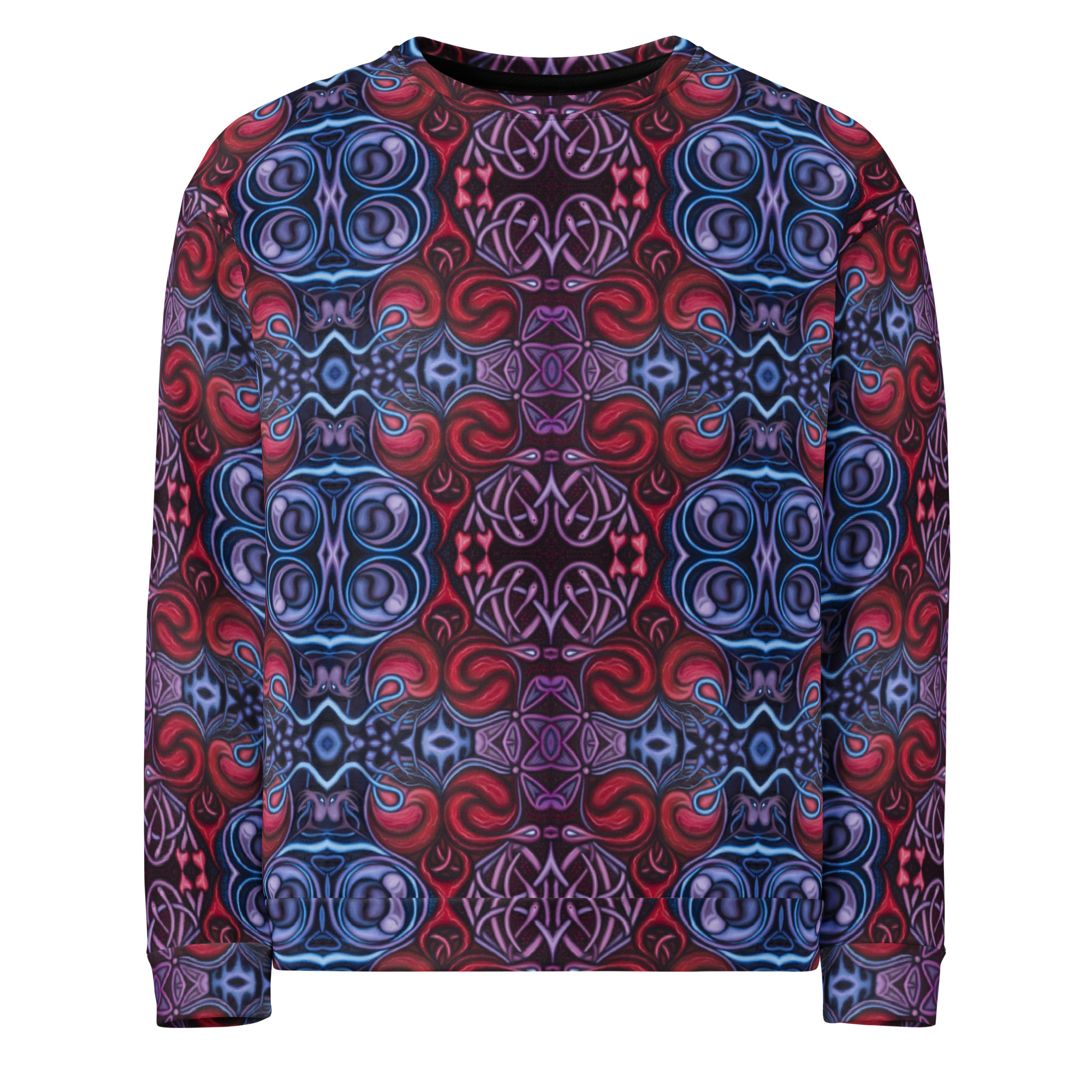 CAVIS Celtic Heart Unisex Sweatshirt, Alternative Red and Blue Long Sleeve Top - Image 41