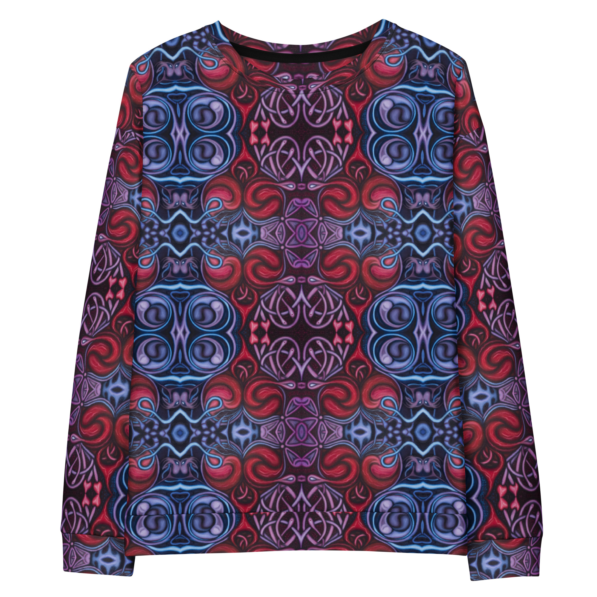 CAVIS Celtic Heart Unisex Sweatshirt, Alternative Red and Blue Long Sleeve Top - Image 42