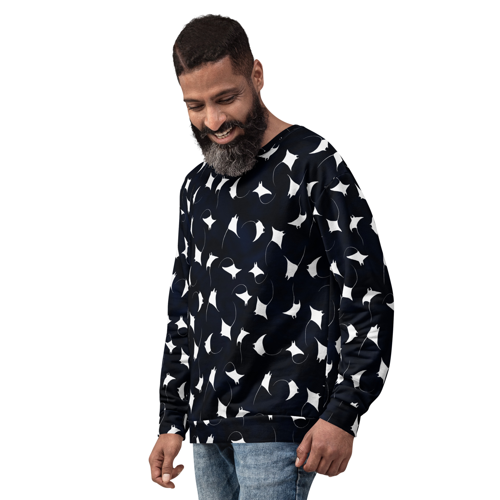 CAVIS Mobula Ray Unisex Sweatshirt, Alternative Devil Rays Goth Fashion Long Sleeve Top - Image 9