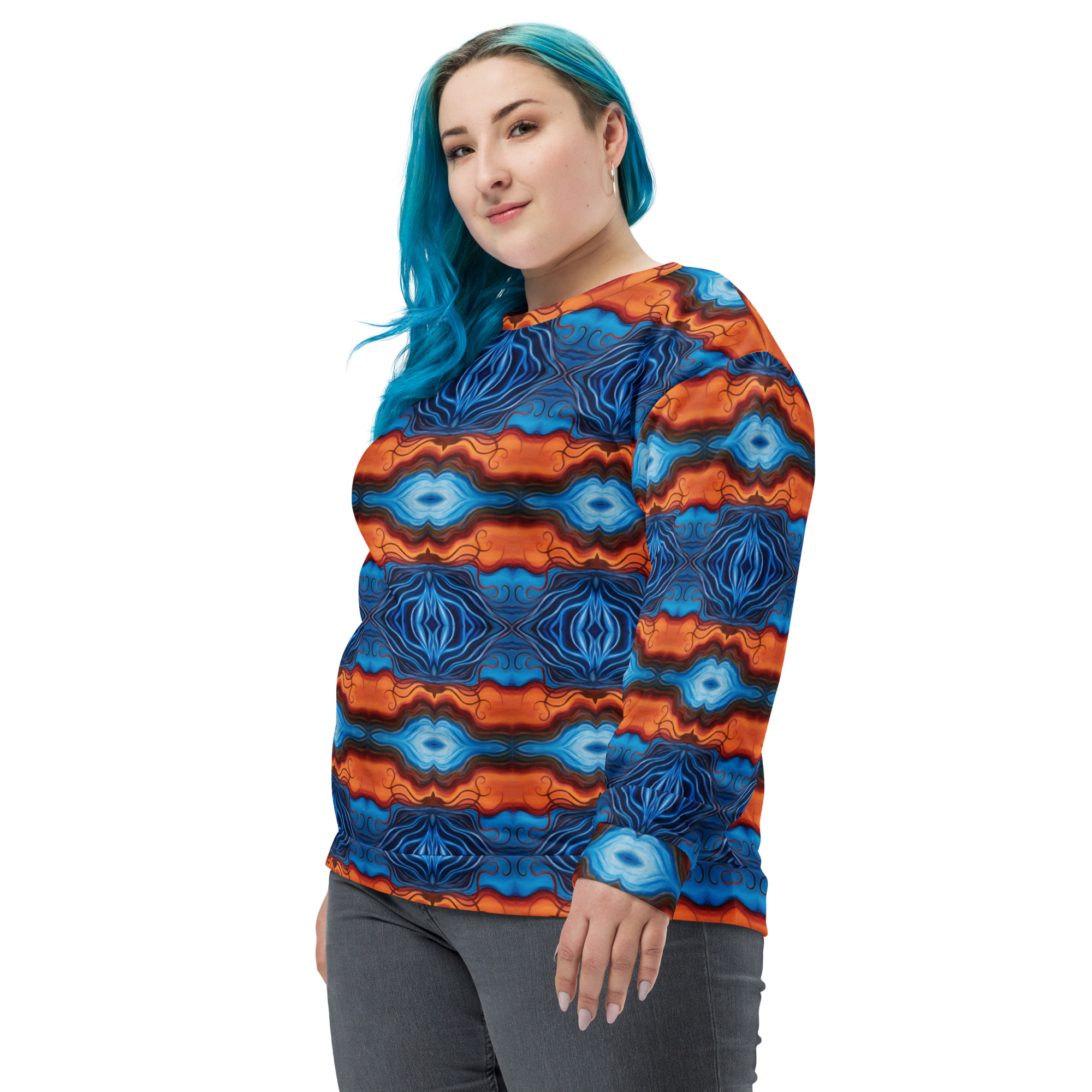 CAVIS Reborn Unisex Sweatshirt, Alternative Psychedelic Long Sleeve Top - Image 9