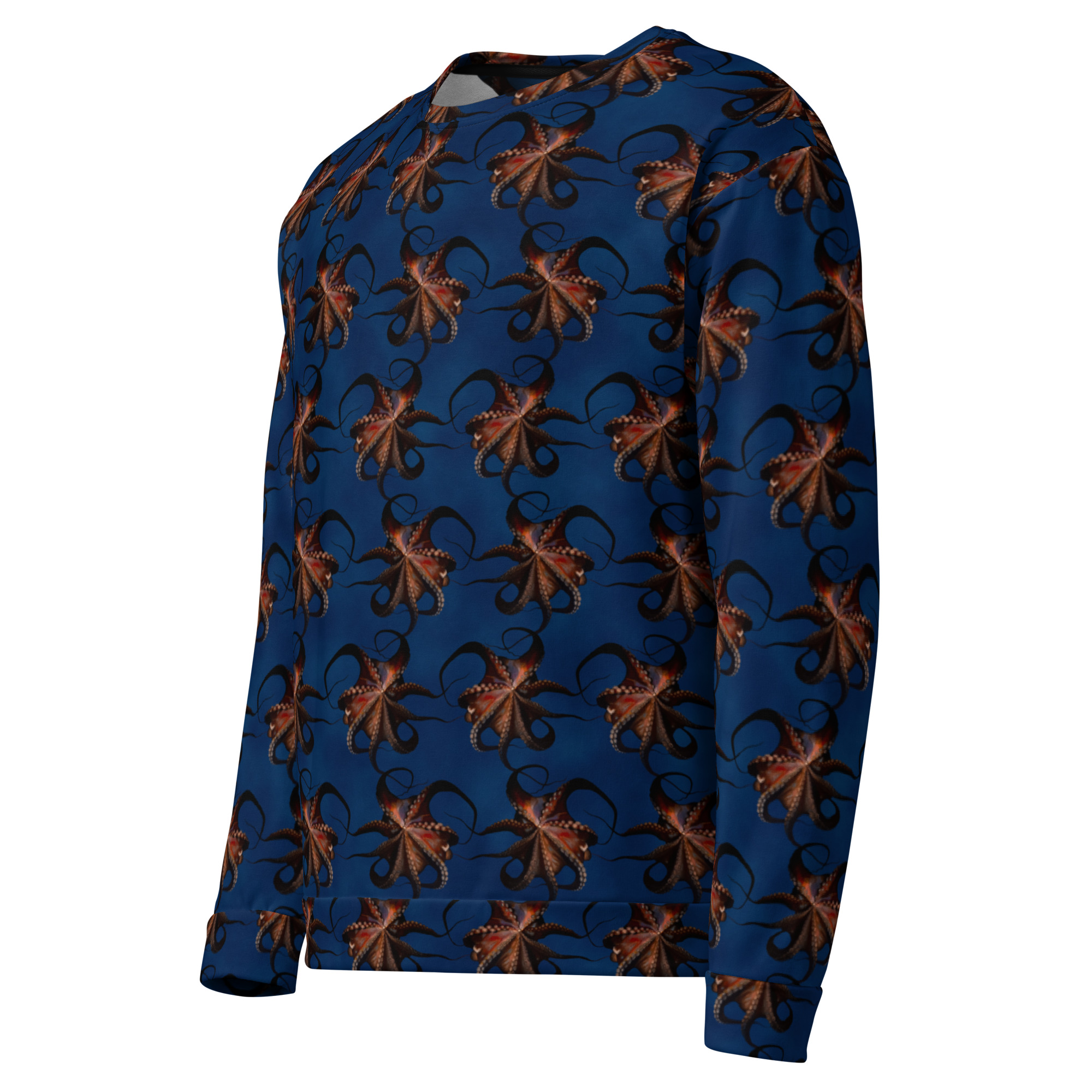 CAVIS Flying Octopus Unisex Sweatshirt, Alternative Sea Life Long Sleeve Top - Image 17
