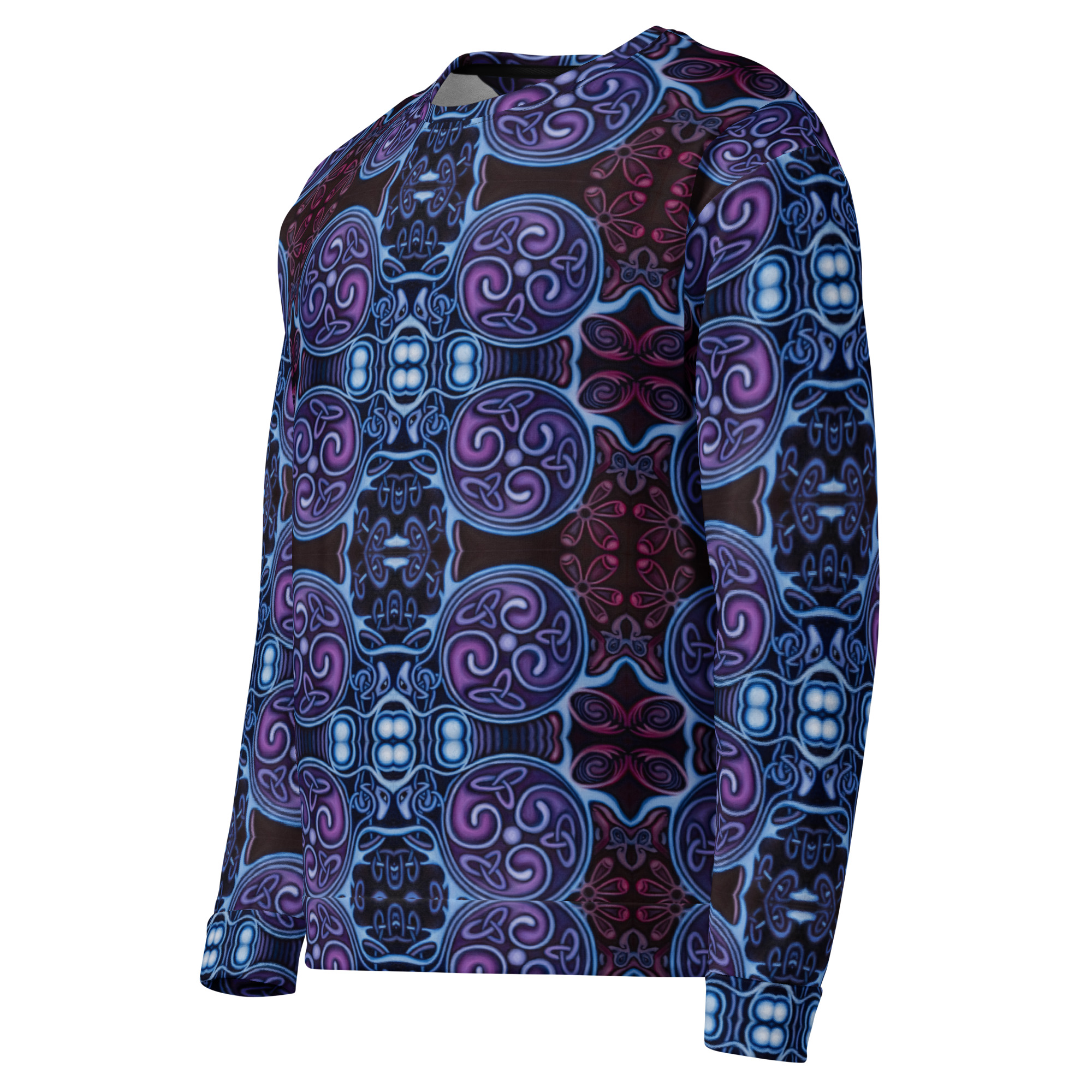 CAVIS Celtic Soul Unisex Sweatshirt, Alternative Blue and Purple Long Sleeve Top - Image 16