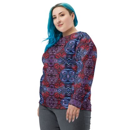 CAVIS Celtic Heart Unisex Sweatshirt, Alternative Red and Blue Long Sleeve Top - Image 31