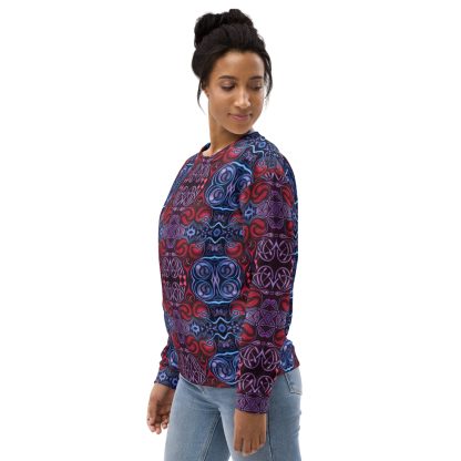 CAVIS Celtic Heart Unisex Sweatshirt, Alternative Red and Blue Long Sleeve Top - Image 33