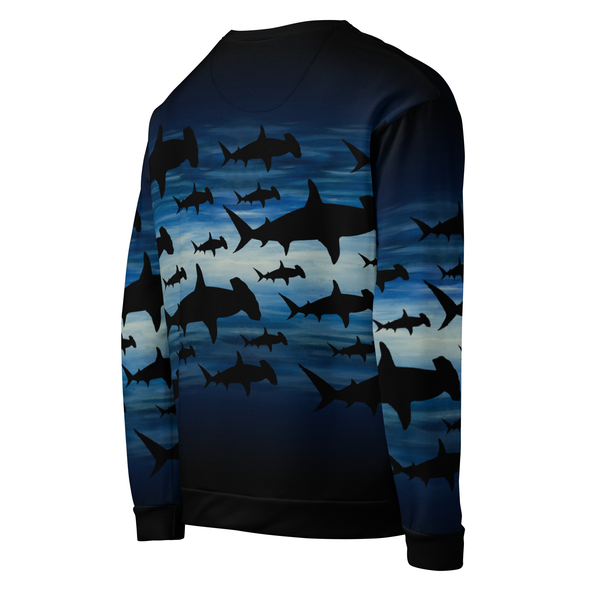 CAVIS a Shark Pattern Hammerhead Unisex Sweatshirt, Alternative Sea Life Long Sleeve Top - Image 16