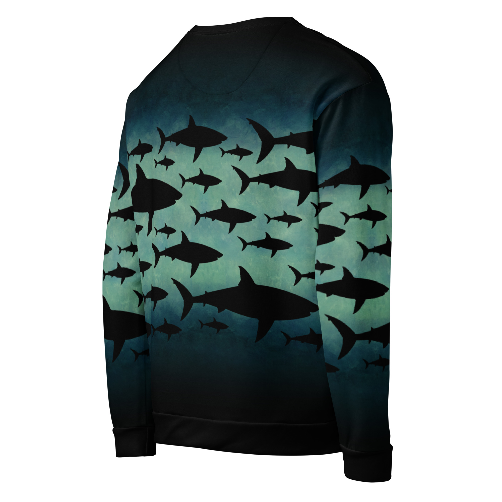 CAVIS a Shark Pattern Unisex Sweatshirt, Alternative Sea Life Long Sleeve Top - Image 14