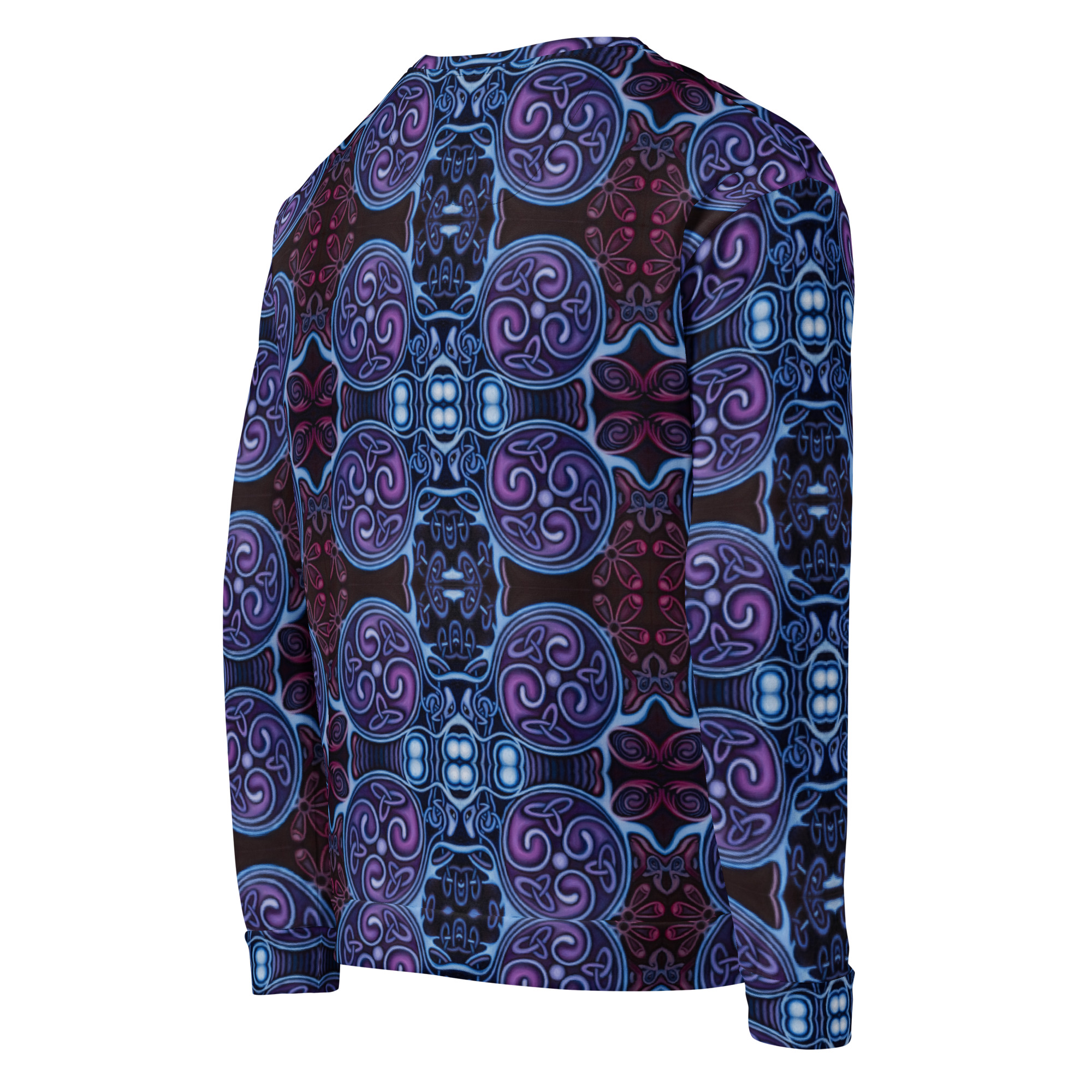 CAVIS Celtic Soul Unisex Sweatshirt, Alternative Blue and Purple Long Sleeve Top - Image 17