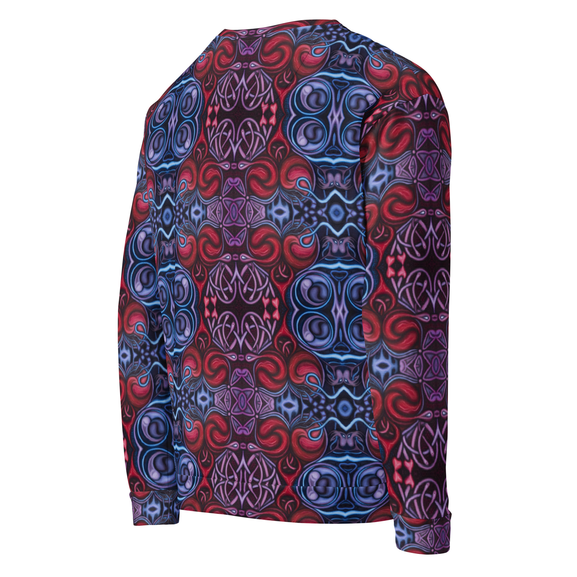 CAVIS Celtic Heart Unisex Sweatshirt, Alternative Red and Blue Long Sleeve Top - Image 16