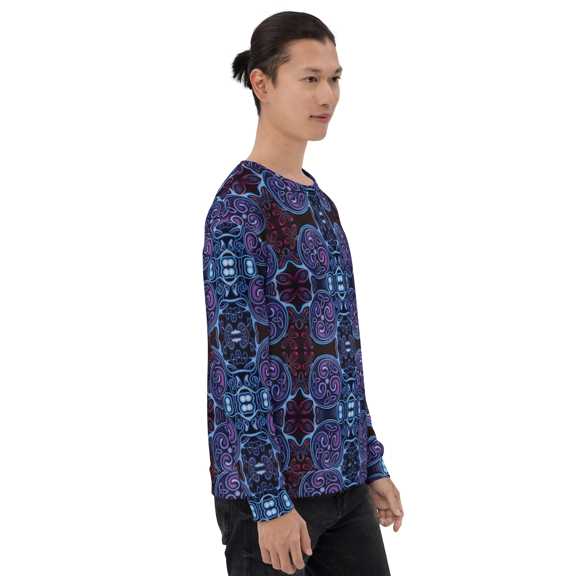CAVIS Celtic Soul Unisex Sweatshirt, Alternative Blue and Purple Long Sleeve Top - Image 10