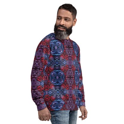 CAVIS Celtic Heart Unisex Sweatshirt, Alternative Red and Blue Long Sleeve Top - Image 34