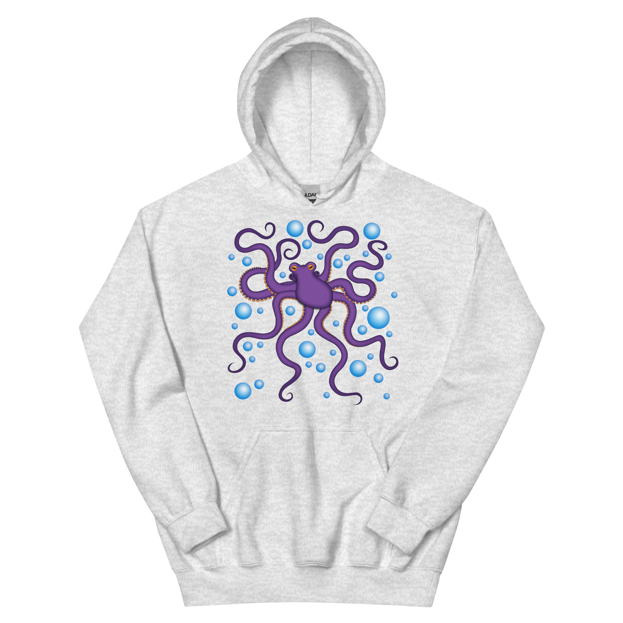 CAVIS Purple Octopus Hoodie, Funny Nautical Cephalopod Long-Sleeve Sweatshirt - Image 18