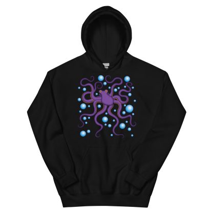 CAVIS Purple Octopus Hoodie, Funny Nautical Cephalopod Long-Sleeve Sweatshirt - Image 7