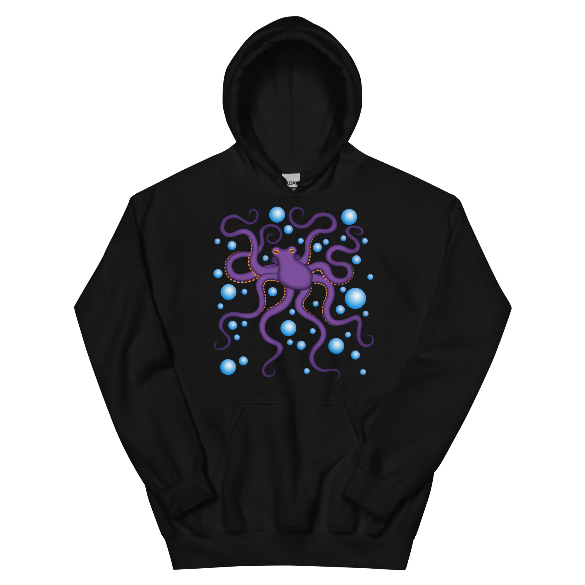 CAVIS Purple Octopus Hoodie, Funny Nautical Cephalopod Long-Sleeve Sweatshirt - Image 7