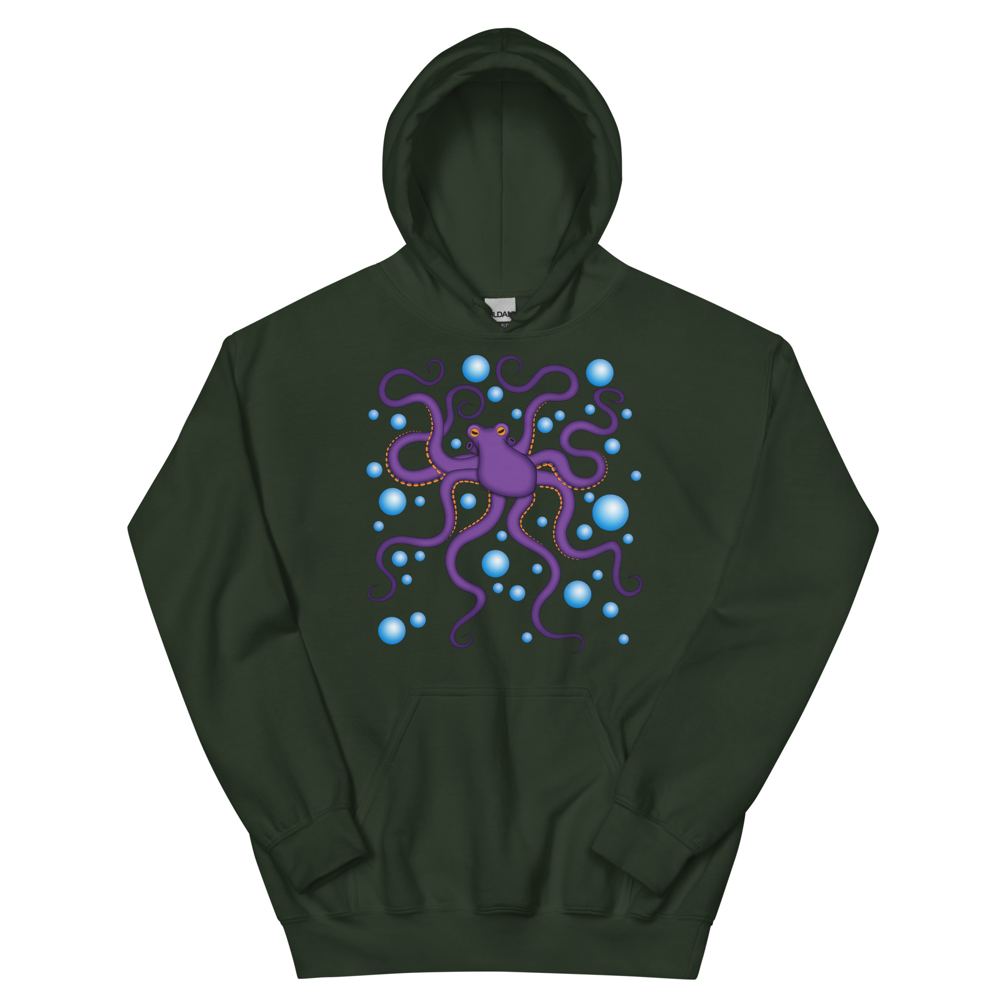 CAVIS Purple Octopus Hoodie, Funny Nautical Cephalopod Long-Sleeve Sweatshirt - Image 10