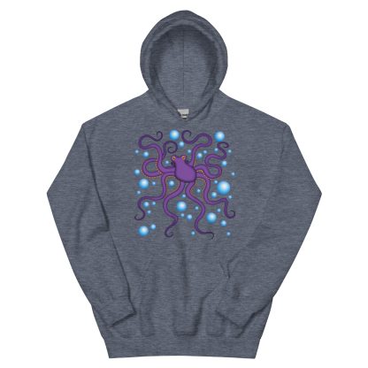CAVIS Purple Octopus Hoodie, Funny Nautical Cephalopod Long-Sleeve Sweatshirt - Image 11