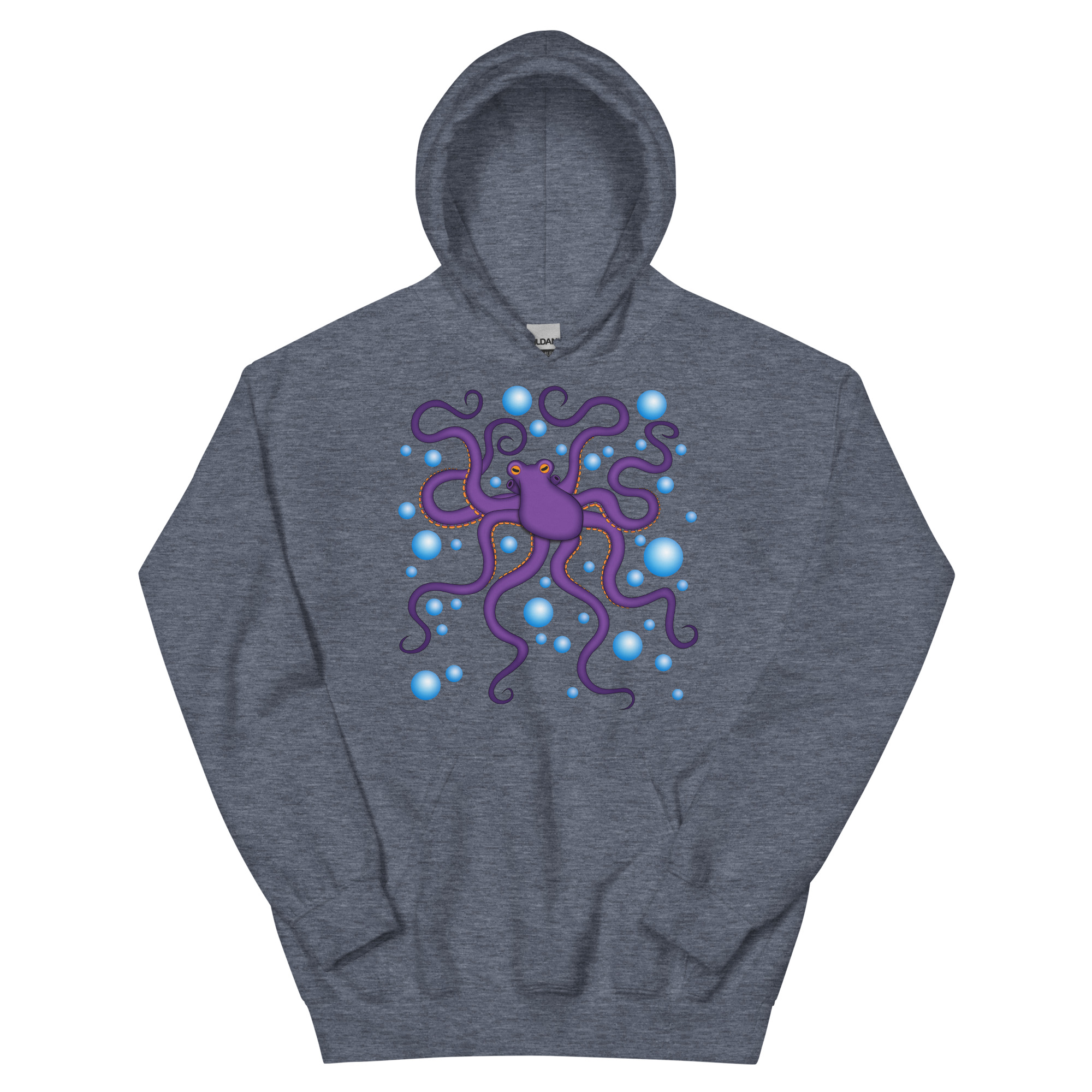 CAVIS Purple Octopus Hoodie, Funny Nautical Cephalopod Long-Sleeve Sweatshirt - Image 11